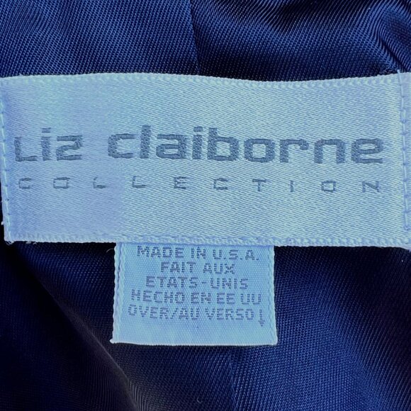 Liz Claiborne Collection Vtg Womens Plaid Tartan Wool Blend Blazer Jacket Sz 12 - Picture 5 of 9